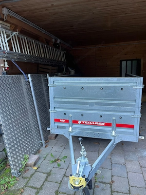 TEMARED PRO Anhänger   750 kg   abschließbarer Aludeckel   Doppelbordwand   EZ 2025 Bild 4