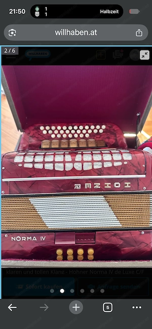 Hohner Norma IV de Luxe Handorgel Bild 3