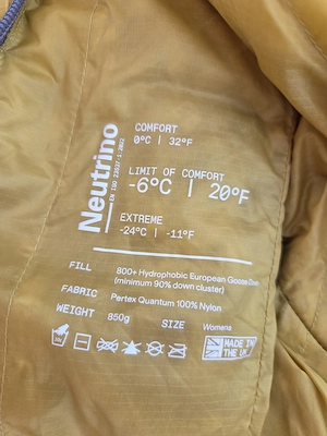 Rab Women's Neutrino Down Schlafsack (-6 C) - Neuwertig Bild 5