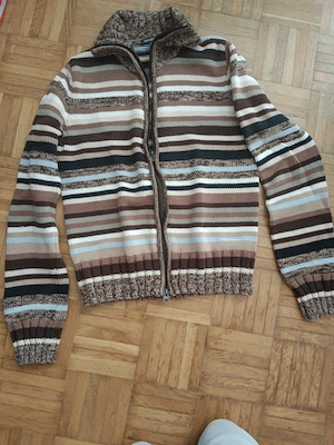 Strickjacke mit Fell Weste  Bild 2
