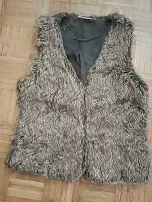 Strickjacke mit Fell Weste  Bild 3