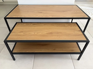 Couchtisch-Set Holzoptik Schwarz Bild 5