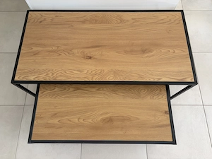 Couchtisch-Set Holzoptik Schwarz Bild 3