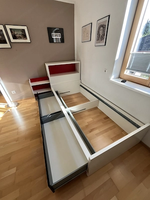 Bett 90x200 mit Kopfteil und Lattenrost