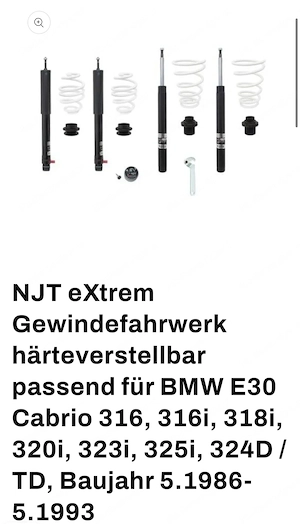 bmw e30 gewindefahrwerk  Bild 5