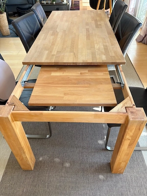 Ausziehtisch Buche geölt, 6 Swingstühle Bild 2