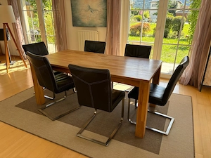 Ausziehtisch Buche geölt, 6 Swingstühle Bild 4