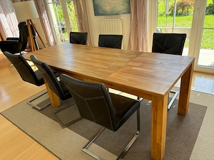 Ausziehtisch Buche geölt, 6 Swingstühle Bild 3