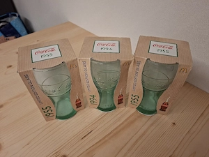Coca-Cola Glas Limited Edtion 1955 2x und 1994 1x Bild 2