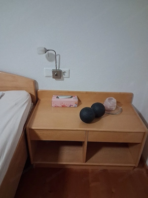 Bettgestell + Ntische aus massiver Buche für Samina Bettsystem Bild 3