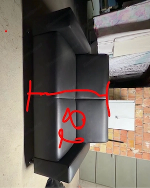 Sofa schwarz sehr gut erhalten  Bild 2