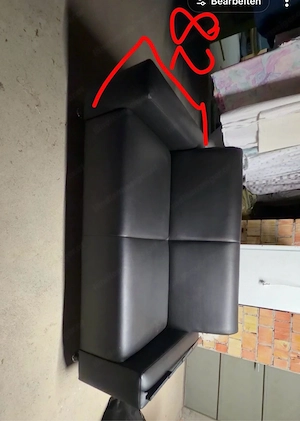 Sofa schwarz sehr gut erhalten  Bild 3