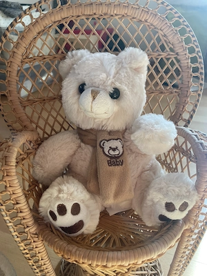 Teddybär auf Stuhl Bild 2