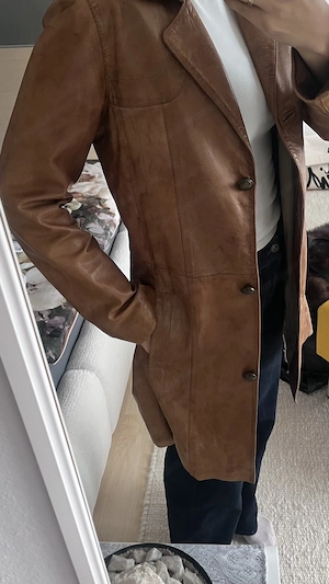 Echte Lederjacke  Mantel  Größe S 36 Bild 3