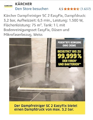 Kärcher Dampfreiniger  Bild 5