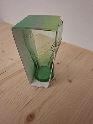 Coca-Cola Glas grün, Original verpackt Bild 3