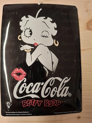 Betty Boop Coca-Cola - Vintage Blechschild 2004 - Retro Sammlerstück Bild 3