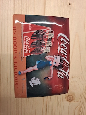 Betty Boop Coca-Cola - Vintage Blechschild - Retro Sammlerstück  Bild 3