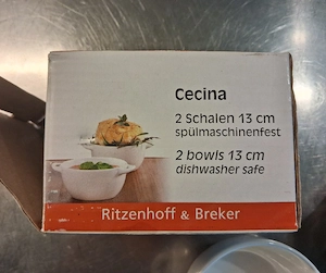 Schalen 2 stück weiß neu Bild 3