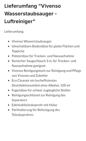 Vivenso Wasserstaubsauger und Luftreiniger Bild 3