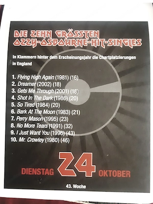 OzzyOsbourneAZ AaronZzTop AbbaZappa Uvm Bild 3