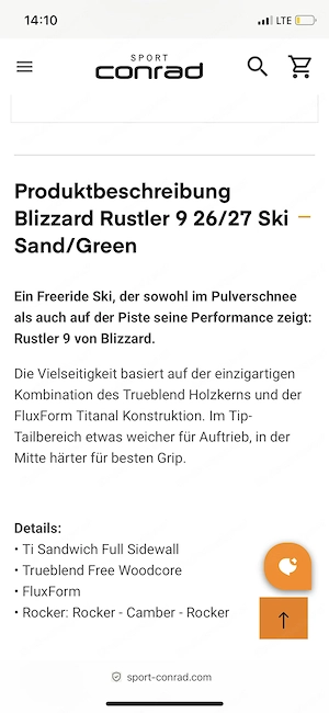 Neue Blizzard Rustler 9 168 cm inkl. Bindung Bild 5