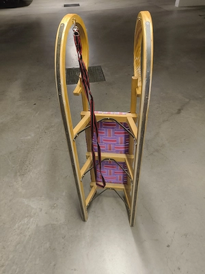 Schlitten Hörnerrodel Buchenholz Bild 3