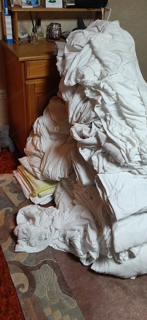 Leintücher und Spannbettlaken zu verschenken  Bild 2