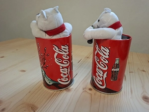 Coca-Cola Plüsch Eisbär in der Dose - Sammlerstück ca um 2000  Bild 3