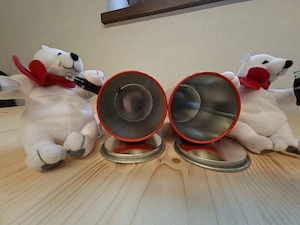 Coca-Cola Plüsch Eisbär in der Dose - Sammlerstück ca um 2000  Bild 6
