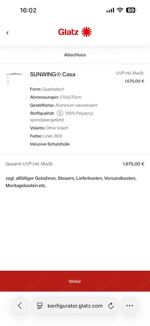 Sonnenschirm Glatz Bild 3