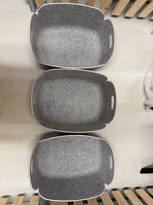 3 hochwertige Muuto Körbe in Grau  Bild 2