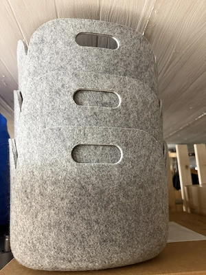 3 hochwertige Muuto Körbe in Grau  Bild 3