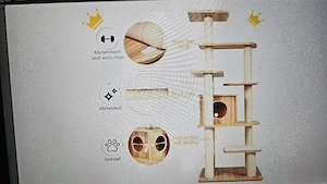Edler Katzenturm aus Holz Bild 5