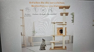Edler Katzenturm aus Holz Bild 2