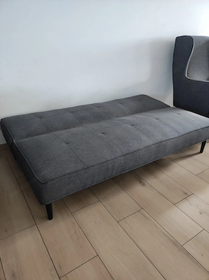 Klappbare Couch grau  Bild 2