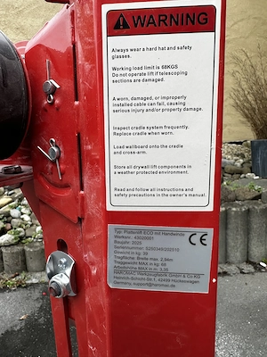 Rigips Plattenheber   HAROMAC ECO mit Handwinde Bild 6