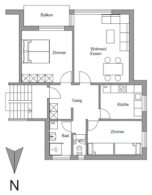 Großzügige 3-Zimmerwohnung mit Balkon und Einzelgarage in Wolfurt