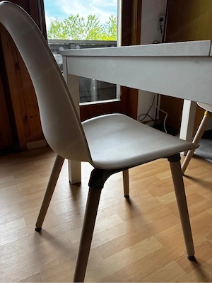 Esstisch weiß + 6x Stühle   Tisch Bild 2