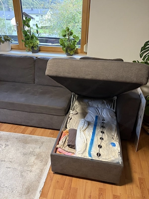 Couch mit Bettkasten und Schlaffunktion Bild 3