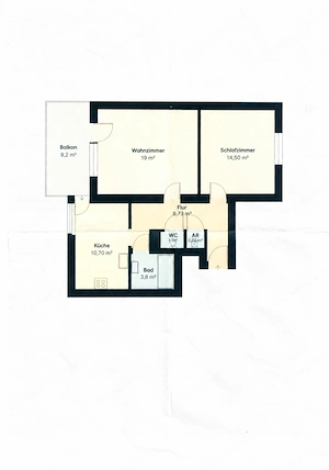 2-Zimmer-Wohnung mit Balkon, Bergblick, Parkplatz und Kellerabteil in Feldkirch-Gisingen Bild 2