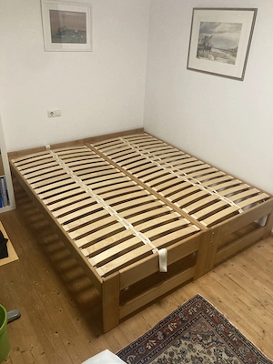 TEAM 7 Bett aus massivem Vollholz   flexibel als Einzel- oder Doppelbett Bild 2