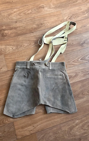 Lederhose kurz mit Träger Gr. 36 Bild 2