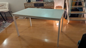 IKEA MELLTORP Esstisch weiß 125x75 cm, Metallgestell Bild 3