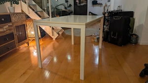 IKEA MELLTORP Esstisch weiß 125x75 cm, Metallgestell Bild 2
