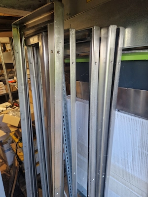 Chromstahl Edelstahl Rahmen  ca 2m x 0,3m  192x29x3 m  Bild 9