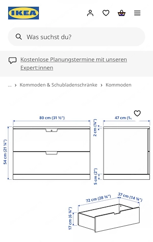 IKEA Nordli Kommode Weiss Bild 3