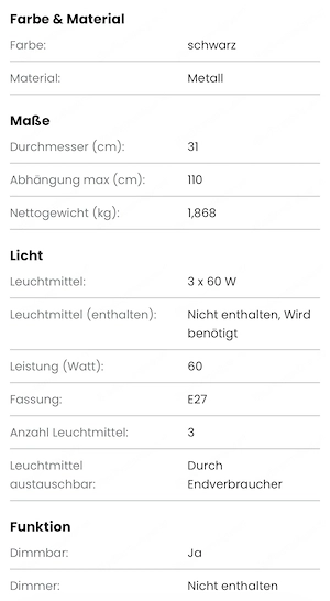 Pendelleuchte EGLO Trabes Schwarz Metall Bild 5