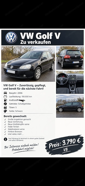 Vw Golf V  2006 Diesel Bild 5