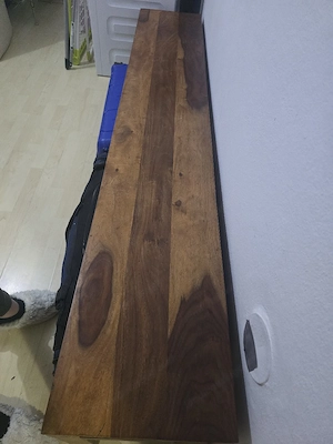 Holztisch und -bank Bild 3